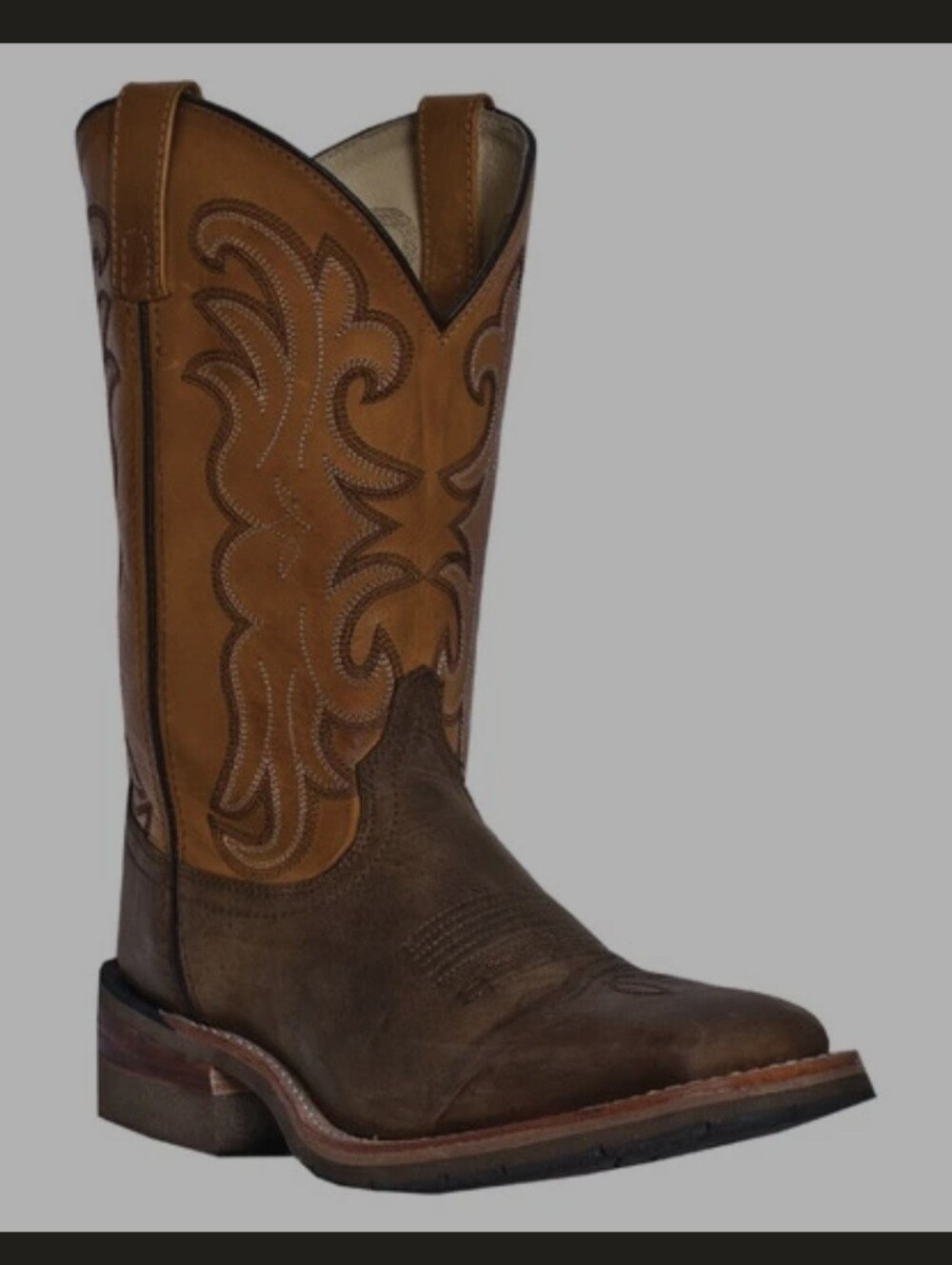 Dan Post Men's 11" Tan Distressed Leather (DP69831) Broad Square Toe Boots